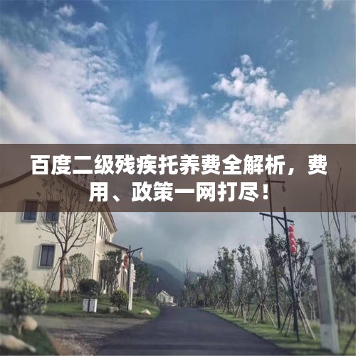 百度二級殘疾托養(yǎng)費全解析，費用、政策一網(wǎng)打盡！