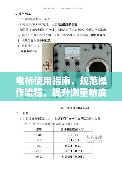 電橋使用指南，規(guī)范操作流程，提升測量精度