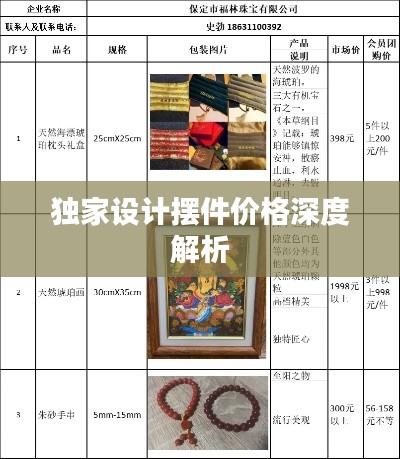 獨(dú)家設(shè)計(jì)擺件價(jià)格深度解析