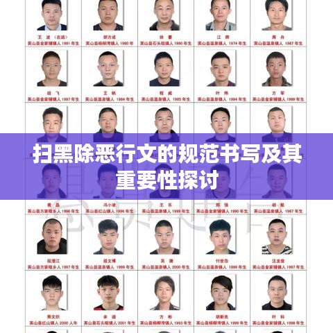 掃黑除惡行文的規(guī)范書寫及其重要性探討