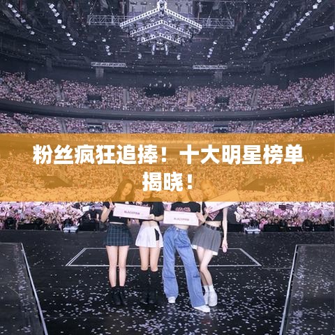 粉絲瘋狂追捧！十大明星榜單揭曉！