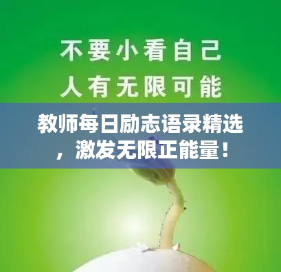 教師每日勵志語錄精選，激發(fā)無限正能量！