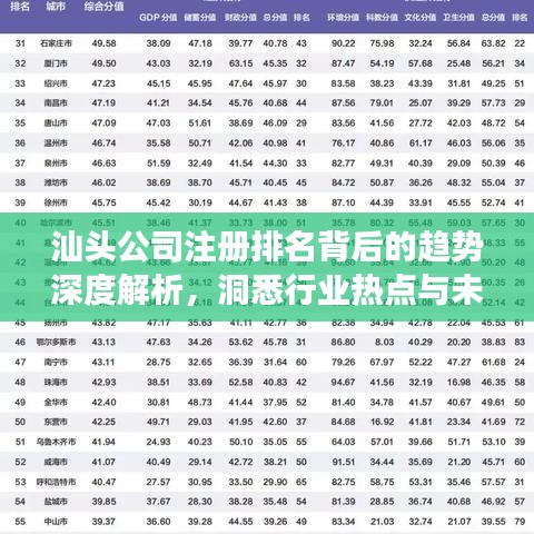 汕頭公司注冊排名背后的趨勢深度解析，洞悉行業(yè)熱點與未來發(fā)展方向
