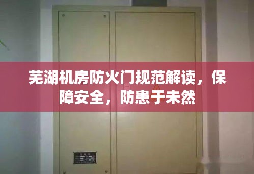 蕪湖機(jī)房防火門規(guī)范解讀，保障安全，防患于未然