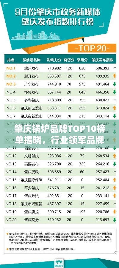 肇慶鍋爐品牌TOP10榜單揭曉，行業(yè)領(lǐng)軍品牌一覽無(wú)余