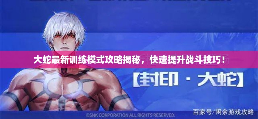 大蛇最新訓(xùn)練模式攻略揭秘，快速提升戰(zhàn)斗技巧！