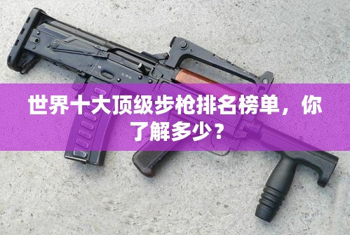 世界十大頂級(jí)步槍排名榜單，你了解多少？