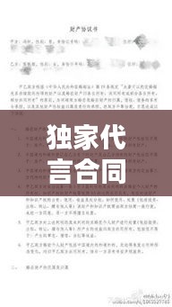 獨家代言合同模板圖片，雙贏合作關(guān)系的秘密武器！